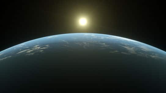 地球側から見る太陽イメージcgをフリー公開しました 株式会社フィジカルアイ