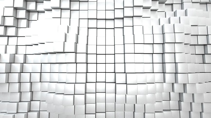 立方体が波打つようにゆっくりと動くイメージ 株式会社フィジカルアイ