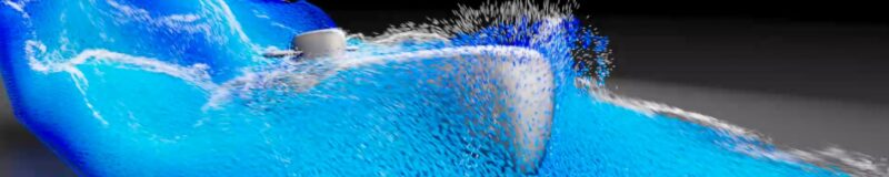 流体表現による潜水艦イメージCG