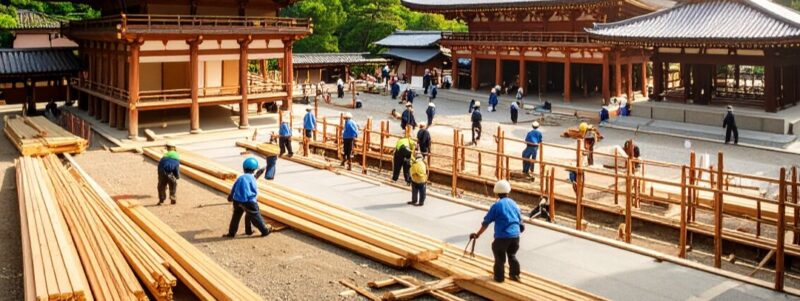 映像という資産|技術継承・教育・企業理念を“未来に遺す”活用法 2 宮大工の建築現場イメージ