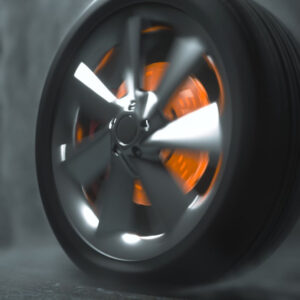 製品・工業機械の強みを、3DCGでわかりやすく可視化 12 タイヤとブレーキパッドの動作イメージ