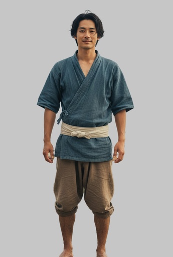 Firefly Gemini Flash a young Japanese fisherman in his late 20s lean athletic build weathered but handso 891831 3